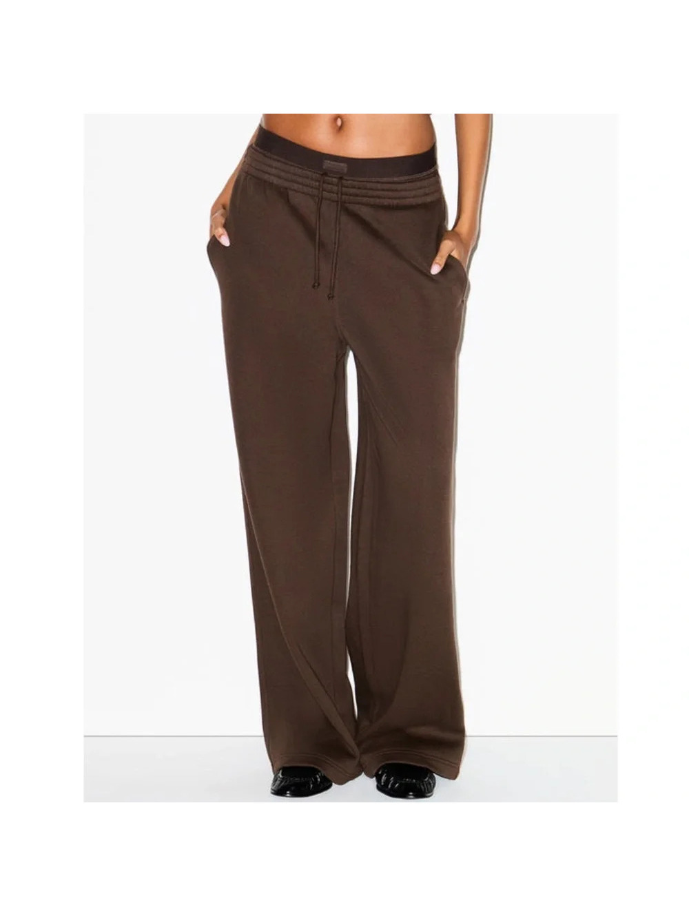 Skims cotton fleece exposed boxer pant